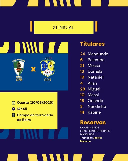 11 INICIAL FERROVIÁRIO Da Beira vs Desportivo De Nacala